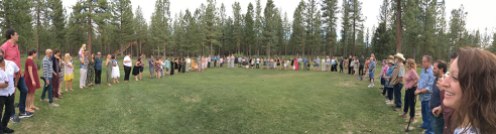 the opening circle at Lawrence and Kristel's wedding
